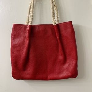 Carpaccioli Red Leather bucket bag